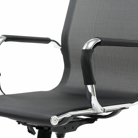 Офисное кресло Brabix Line EX-530 (хром, сетка, черное) 531846 в Барнауле - изображение 8