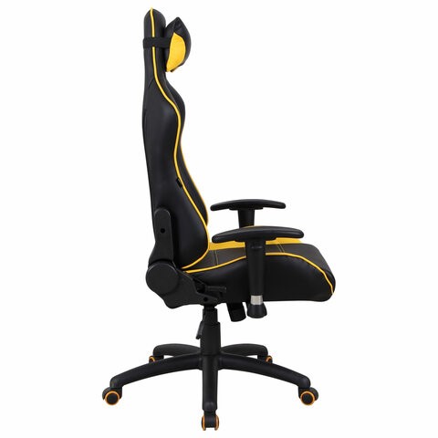 Офисное кресло Brabix GT Master GM-110 (две подушки, экокожа, черное/желтое) 531927 в Барнауле - изображение 1