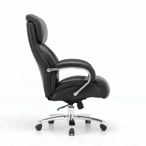 Кресло Brabix Premium Pride HD-100 (натуральная кожа, черное) 531940 в Барнауле - изображение 1