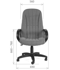 Компьютерное кресло CHAIRMAN 685, ткань TW 12, цвет серый в Барнауле - предосмотр 1