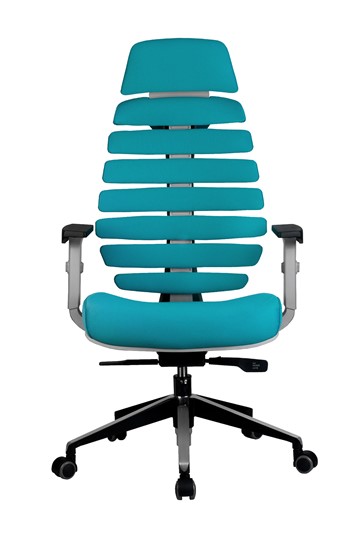 Офисное кресло Riva Chair SHARK (Лазурный/серый) в Барнауле - изображение 1