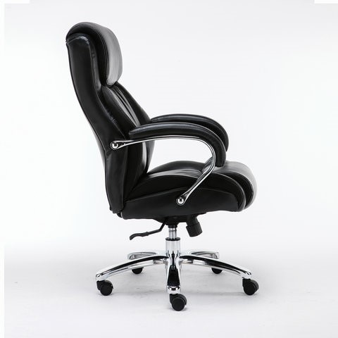 Офисное кресло Brabix Premium Status HD-003 (рециклированная кожа, хром, черное) 531821 в Барнауле - изображение 1