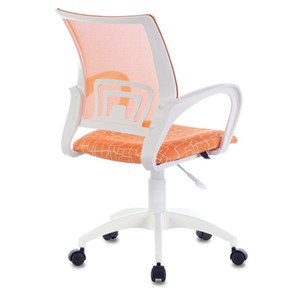 Компьютерное кресло Brabix Fly MG-396W (с подлокотниками, пластик белый, сетка, оранжевое с рисунком "Giraffe") 532402 в Барнауле - предосмотр 1