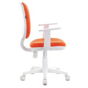 Кресло Brabix Fancy MG-201W (с подлокотниками, пластик белый, оранжевое) 532410 в Барнауле - предосмотр 1