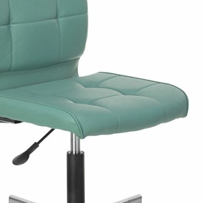 Кресло офисное Brabix Stream MG-314 (без подлокотников, пятилучие серебристое, экокожа, серо-голубое) 532079 в Барнауле - предосмотр 4