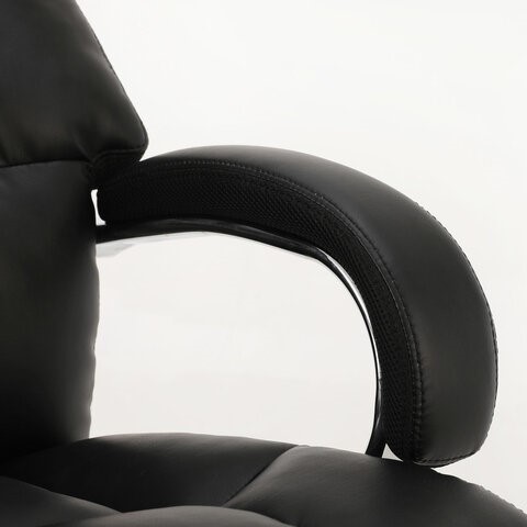 Компьютерное кресло Brabix Premium Bomer HD-007 (рециклированная кожа, хром, черное) 531939 в Барнауле - изображение 4