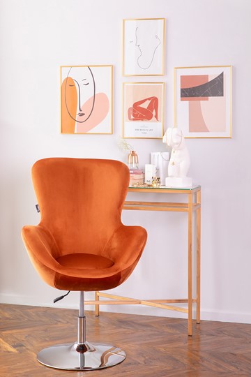 Офисное кресло Беннет-1, Микровелюр оранжевый в Барнауле - изображение 3
