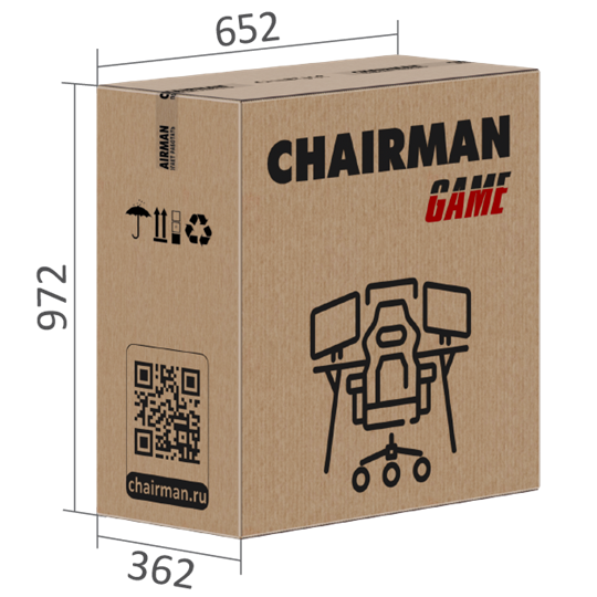 Игровое кресло CHAIRMAN GAME 35 с выдвижной подставкой для ног Ткань черная / Ткань оранжевая в Барнауле - изображение 7