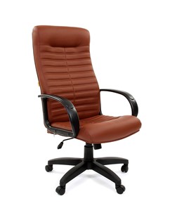 Офисное кресло CHAIRMAN 480 LT, экокожа, цвет коричневый в Барнауле