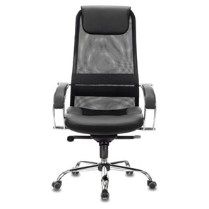Кресло Brabix Premium Stalker EX-609 PRO (хром, мультиблок, ткань-сетка/экокожа, черное) 532416 в Барнауле