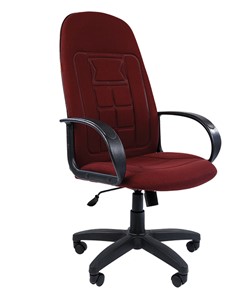 Кресло компьютерное CHAIRMAN 727 ткань ст., цвет бордо в Барнауле - предосмотр