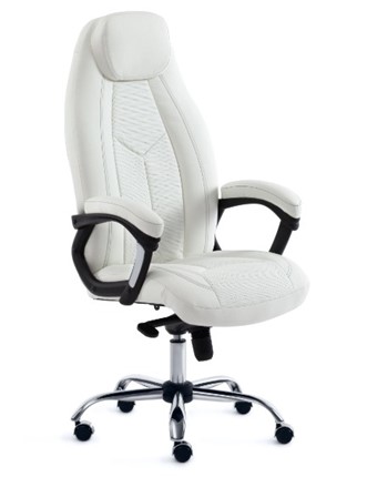 Кресло компьютерное BOSS Lux, кож/зам, белый, арт.15307 в Барнауле - изображение