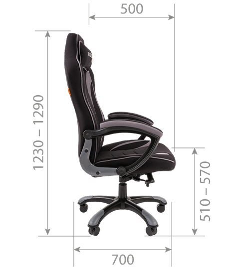 Кресло игровое CHAIRMAN GAME 28 Полиэстер комбинированная ткань красный/черный в Барнауле - изображение 4
