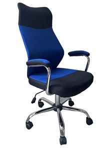 Кресло офисное C168 черный/синий в Барнауле