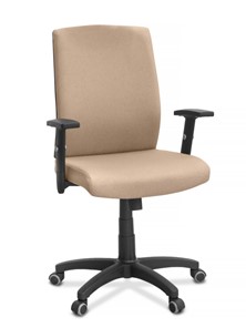 Кресло в офис Alfa A/MK/1D, ткань Bahama / бежевая в Барнауле