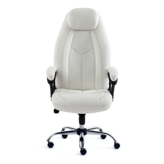 Кресло компьютерное BOSS Lux, кож/зам, белый, арт.15307 в Барнауле - изображение 3