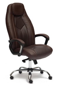 Кресло BOSS Lux, кож/зам, коричневый/коричневый перфорированный, арт.9816 в Барнауле