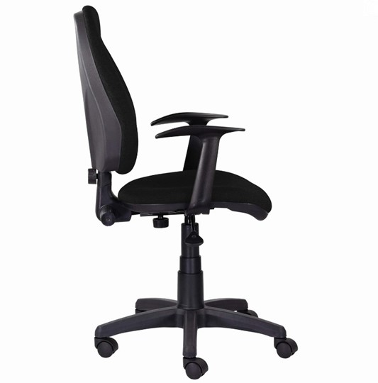 Компьютерное кресло Brabix Comfort MG-321, регулируемая эргономичная спинка, ткань, черное в Барнауле - изображение 1