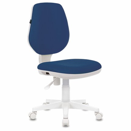 Компьютерное кресло Brabix Fancy MG-201W (без подлокотников, пластик белый, синие) 532413 в Барнауле - изображение