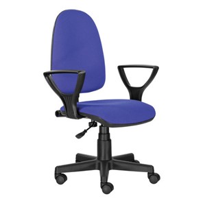 Офисное кресло Brabix Prestige Ergo MG-311 (регулируемая эргономичная спинка, ткань, черно-синее) 531876 в Барнауле - предосмотр