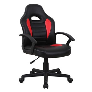 Офисное кресло BRABIX "Spark GM-201", экокожа, черное/красное, 532503 в Барнауле