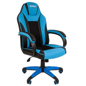 Офисное кресло BRABIX "Tanto GM-171", TW/экокожа, черное/голубое, 532575, 7083503 в Барнауле
