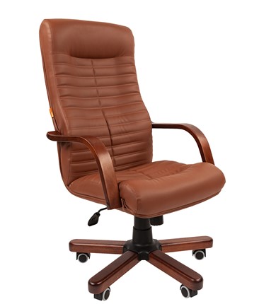 Офисное кресло CHAIRMAN 480 WD, экокожа, цвет коричневый в Барнауле - изображение