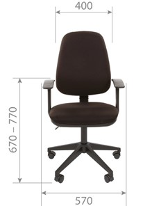 Кресло офисное CHAIRMAN 661 Ткань стандарт 15-13 серая в Барнауле - предосмотр 3