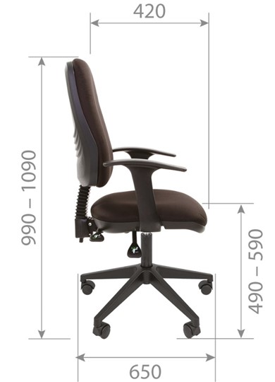 Кресло офисное CHAIRMAN 661 Ткань стандарт 15-13 серая в Барнауле - изображение 4