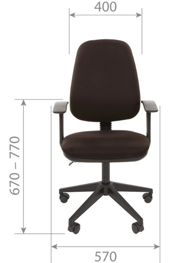 Кресло компьютерное CHAIRMAN 661 Ткань стандарт 15-21 черная в Барнауле - изображение 3