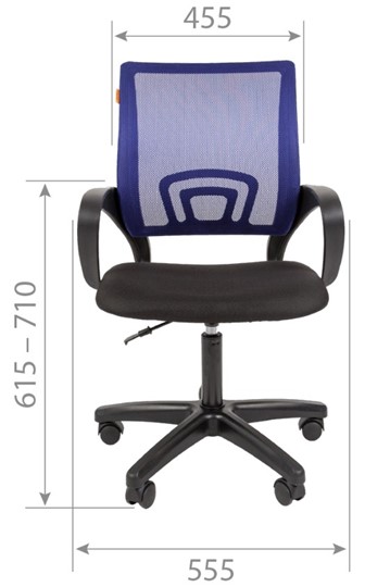 Офисное кресло CHAIRMAN 696 black LT, голубое в Барнауле - изображение 1