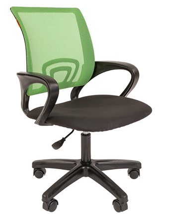 Кресло компьютерное CHAIRMAN 696 black LT, зеленое в Барнауле - изображение