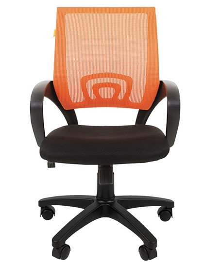 Офисное кресло CHAIRMAN 696 black Сетчатый акрил DW66 оранжевый в Барнауле - изображение 4