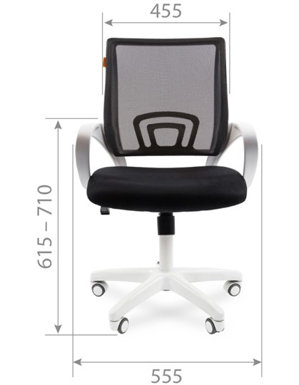 Кресло офисное CHAIRMAN 696 white, черный в Барнауле - изображение 1