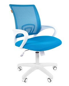 Кресло CHAIRMAN 696 white, tw12-tw04 голубой в Барнауле