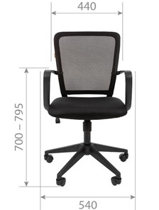 Офисное кресло CHAIRMAN 698 black TW-69, ткань, цвет красный в Барнауле - предосмотр 1