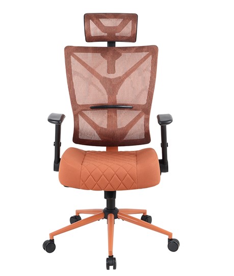Кресло компьютерное CHAIRMAN CH566 сетчатый акрил оранжевый / полиэстер оранжевый в Барнауле - изображение 1