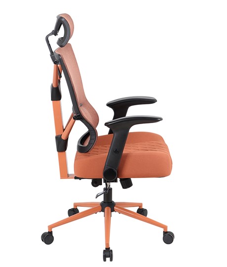 Кресло компьютерное CHAIRMAN CH566 сетчатый акрил оранжевый / полиэстер оранжевый в Барнауле - изображение 2