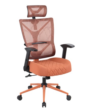Кресло компьютерное CHAIRMAN CH566 сетчатый акрил оранжевый / полиэстер оранжевый в Барнауле - изображение