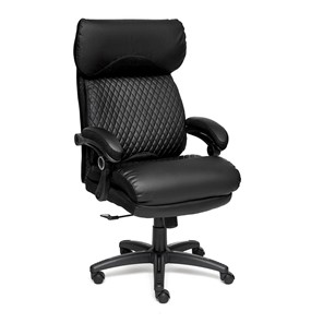 Компьютерное кресло CHIEF кож/зам/ткань, черный/черный стеганный/черный, 36-6/36-6/11 арт.12851 в Барнауле