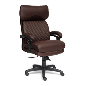Компьютерное кресло CHIEF кож/зам/ткань, коричневый/коричневый стеганный, 36-36/36-36 стеганный/24 арт.13111 в Барнауле