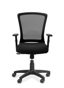 Кресло офисное Фьюжн, сетка/ткань TW / черная/черная в Барнауле - предосмотр 1