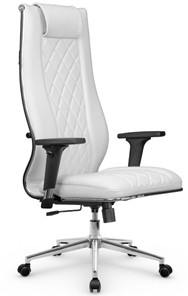 Кресло офисное МЕТТА L 1m 50M/2D Infinity Easy Clean топган, нижняя часть 17852 белый в Барнауле