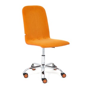 Кресло офисное RIO флок/кож/зам, оранжевый/оранжевый, арт.14188 в Барнауле