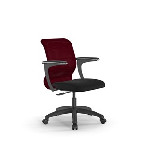 Офисное кресло SU-M-4/подл.160/осн.005 бордовый/черный в Барнауле - предосмотр