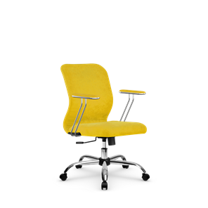 Кресло компьютерное SU-Mr-4/подл.078/осн.003 желтый в Барнауле