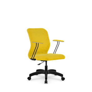 Кресло компьютерное SU-Mr-4/подл.079/осн.005 желтый в Барнауле
