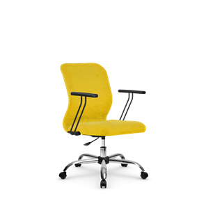 Кресло офисное SU-Mr-4/подл.109/осн.006 желтый в Барнауле