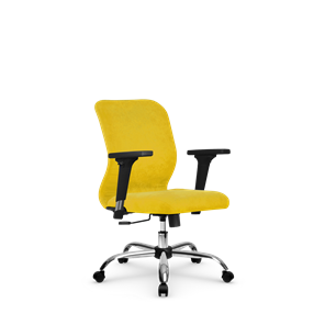 Кресло компьютерное SU-Mr-4/подл.200/осн.003 желтый в Барнауле
