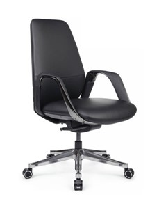 Кресло в офис Napoli-M (YZPN-YR021), черная кожа в Барнауле